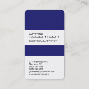 White Midnigt Blue Attractive Charm Business Card