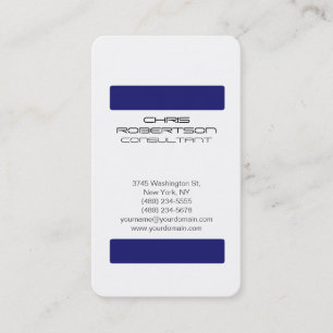 White Midnigt Blue Attractive Charm Business Card