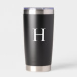 White Minimal Modern Elegant Monogram Insulated Tumbler<br><div class="desc">This Classic Elegant Modern Minimalist Black and White Monogram Initial combines timeless sophistication with a modern twist. Featuring a sleek black and white colour scheme, it highlights a personalised monogram for a unique, custom touch. Perfect for elevated events, this exudes chic and classy elegance. Personalise it for your home, wedding,...</div>