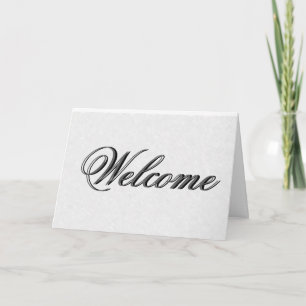 White Minimal Welcome To The Team Card