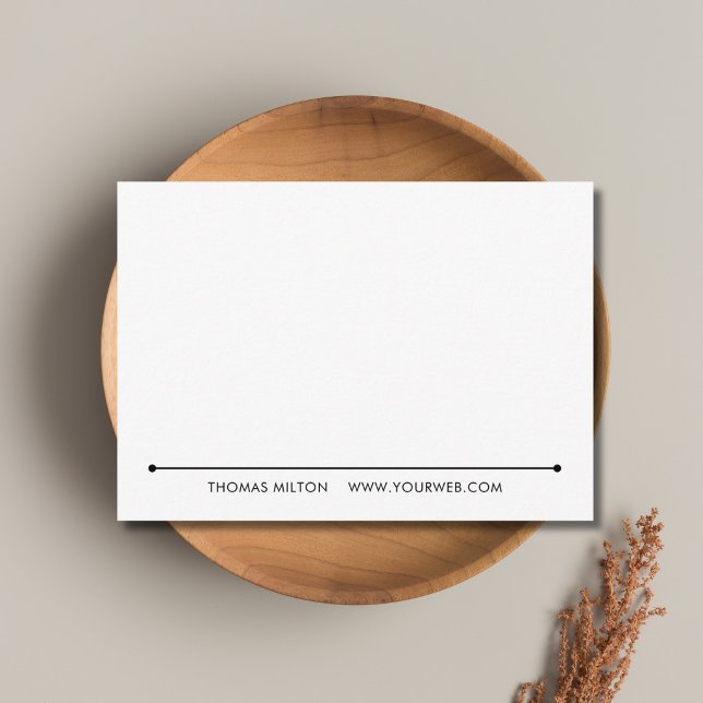 White Minimalist Black Typography Professional  Card (Creator Uploaded)