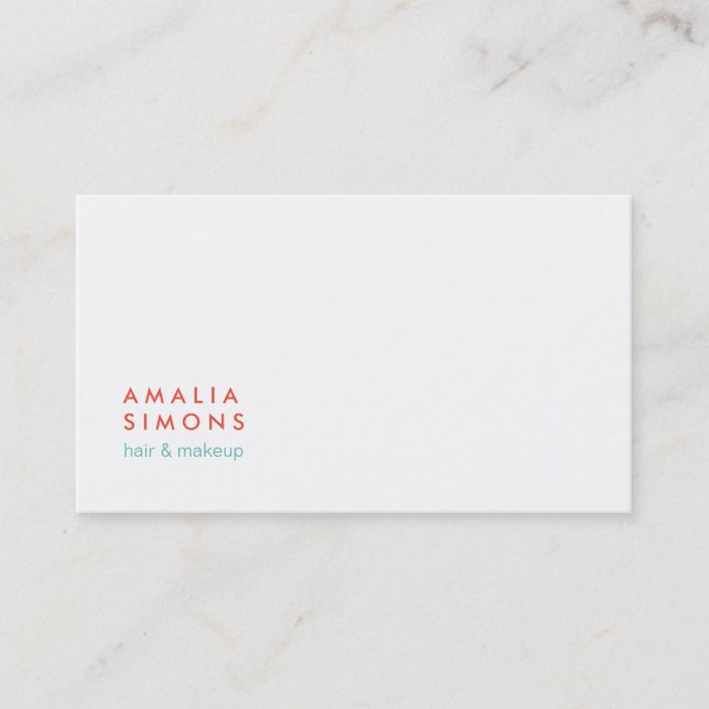 White Minimalist Business Cards (Front)