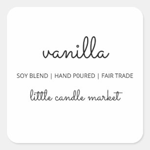 White Minimalist Candle Labels