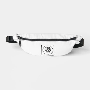 White Minimalist   Custom Business Logo Design Bum Bags