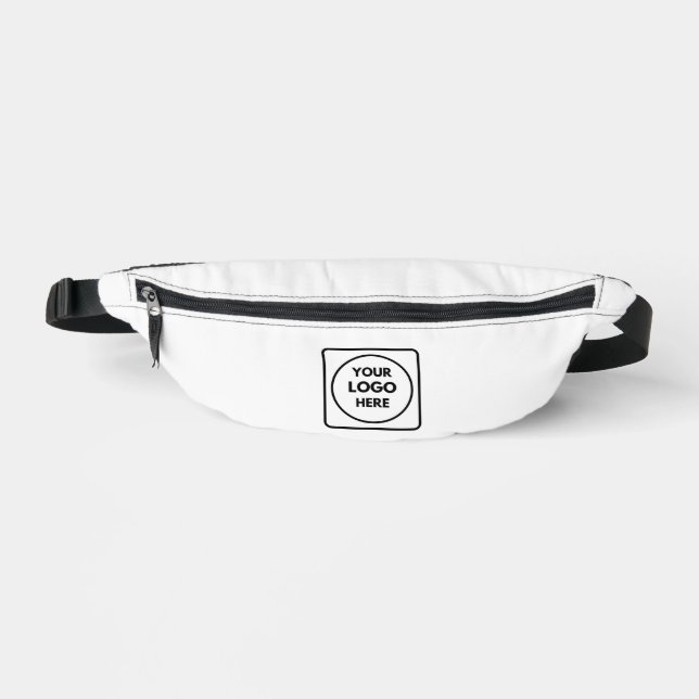 White Minimalist | Custom Business Logo Design Bum Bags (Front)