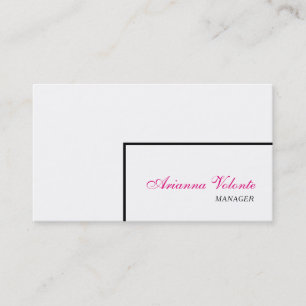 White Minimalist Elegant Plain Modern Feminine Business Card
