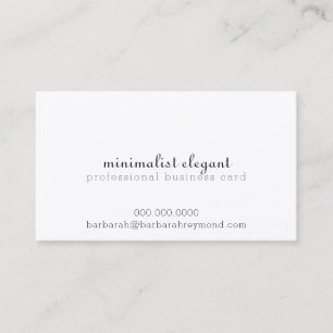 white minimalist elegant professional business card