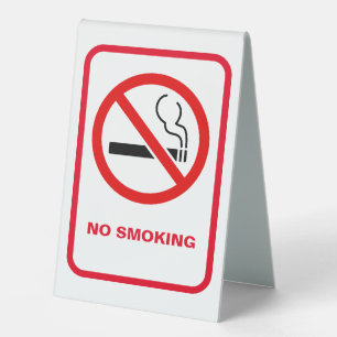 White Minimalist No Smoking Signage 