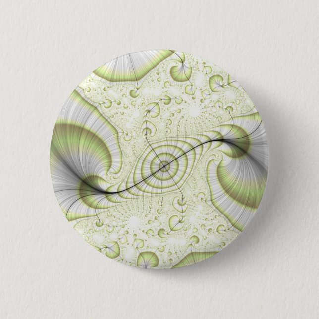 White minimalist ornate design gifts accessories 6 cm round badge (Front)