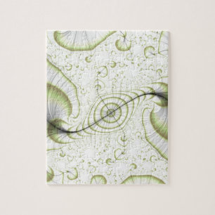 White minimalist ornate design gifts accessories jigsaw puzzle