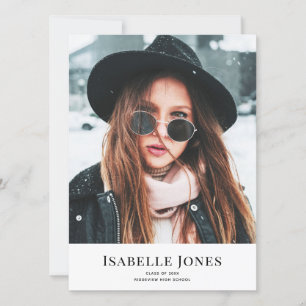 White Minimalist Photo Graduation