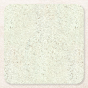White Mist Cork Wood Grain Look Square Paper Coaster