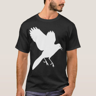 White Mockingbird In Flight Graphic T-Shirt