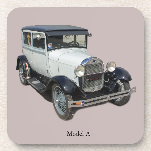 White Model A coaster set (Front)