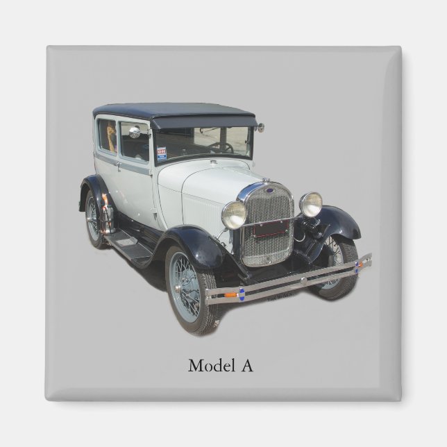 White Model A magnet (Front)