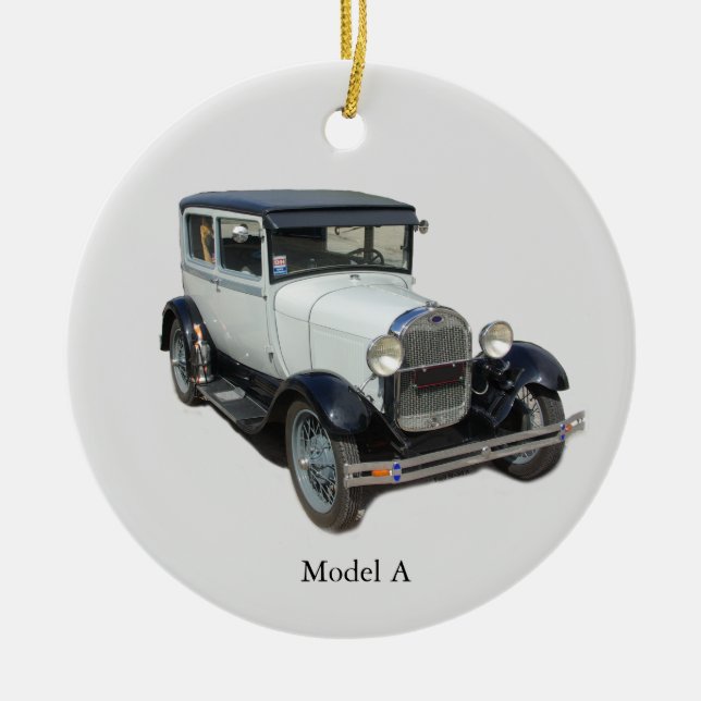 White Model A ornament (Front)