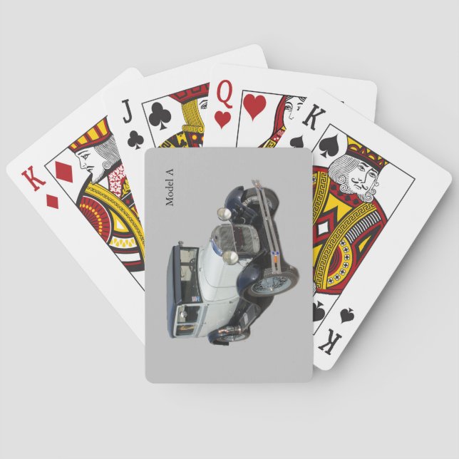 White Model A playing cards (Back)