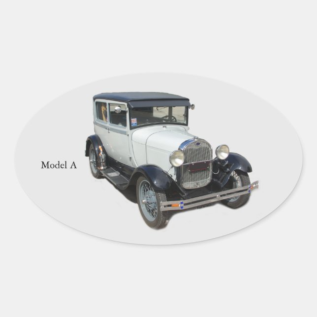 White Model A sticker (Front)