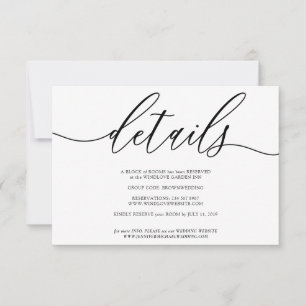 White Modern Add Your Own Photo Details RSVP Card