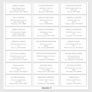 White Modern Bold Wedding Guest Address
