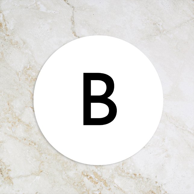 White Modern Bold Wedding Monogram Envelope Seal (Creator Uploaded)