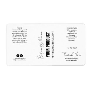 White Modern Bottle Labels
