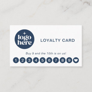 White Modern Logo Professional Loyalty Card