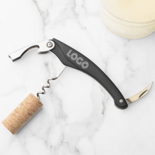 White Modern Logo Promotional Corkscrew