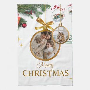 White Modern Merry Christmas Best kitchen towels