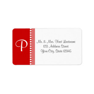 White Monogram Hearts with Changeable Colour Label