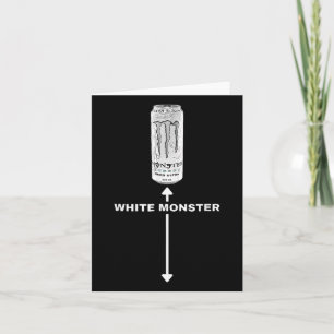 White Monster Funny Joke Man Friends  Card