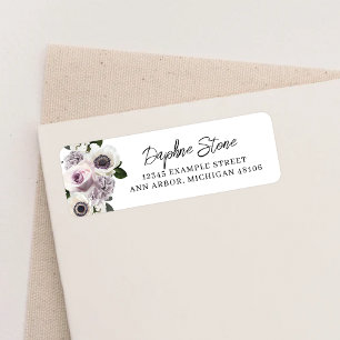 White Moody Anemone & Purple Floral Shower Return