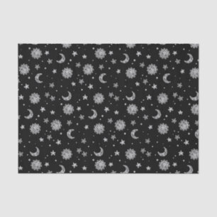 White Moons & Stars Tissue Paper