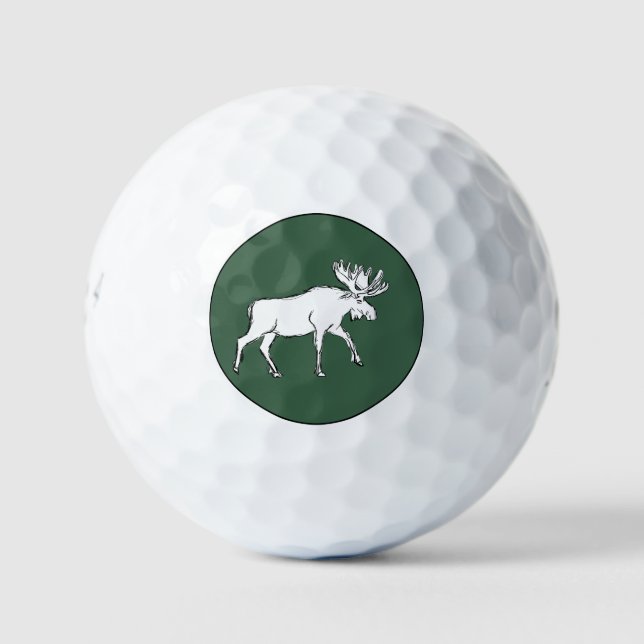 White Moose Golf Balls (Front)