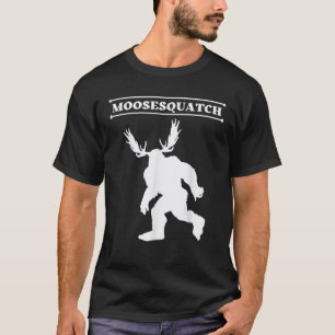 White Moosesquatch Funny Moose Sassquatch Cryptid  T-Shirt