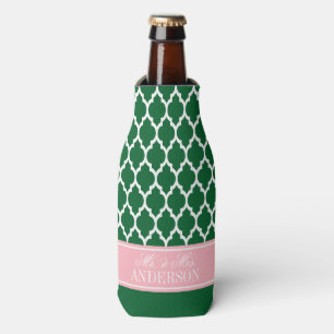 White Moroccan #4 CB Pink Wedding Bottle Cooler