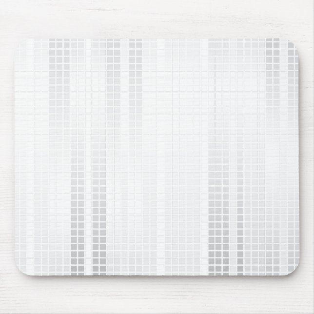 White Mosaic Tiles Mouse Mat (Front)