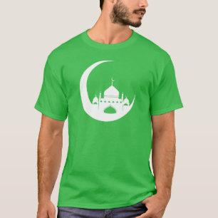 White Mosque in Crescent Moon Ramadan T-Shirt