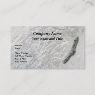 White Moss on Driftwood Business Card
