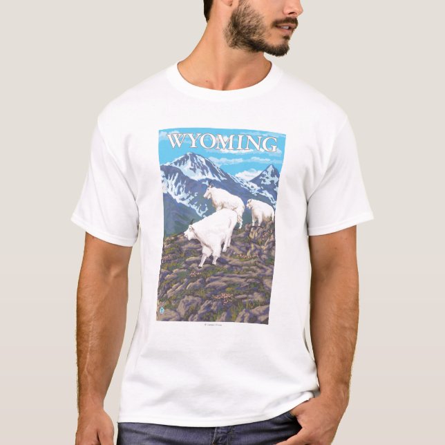 White Mountain Goat FamilyWyoming T-Shirt (Front)