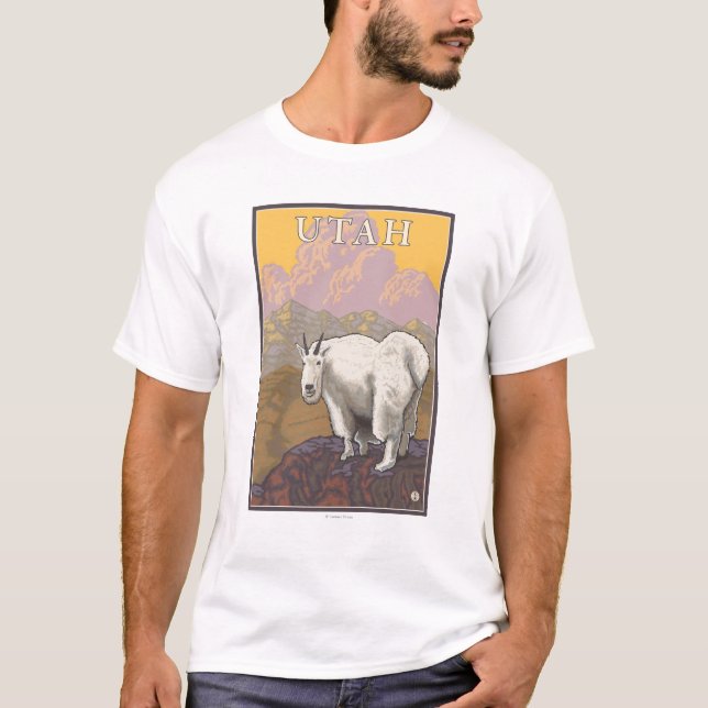 White Mountain GoatUtah T-Shirt (Front)