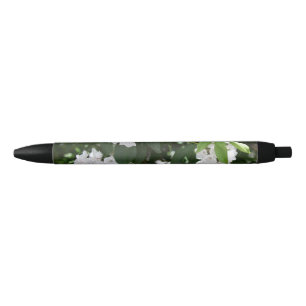 White Mountain Laurel Floral Blue Ink Pen