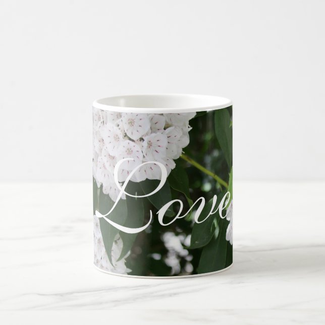 White Mountain Laurel Flowers  Coffee Mug (Center)