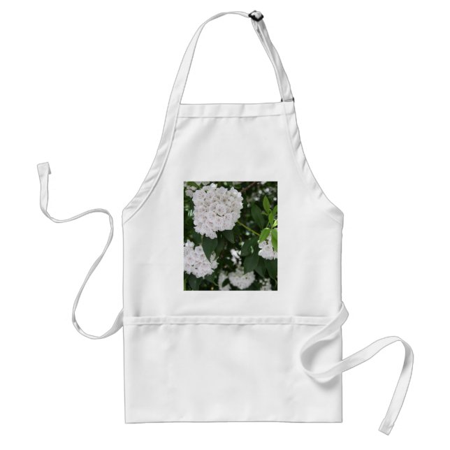 White Mountain Laurel Star Shaped Flowers Standard Apron (Front)