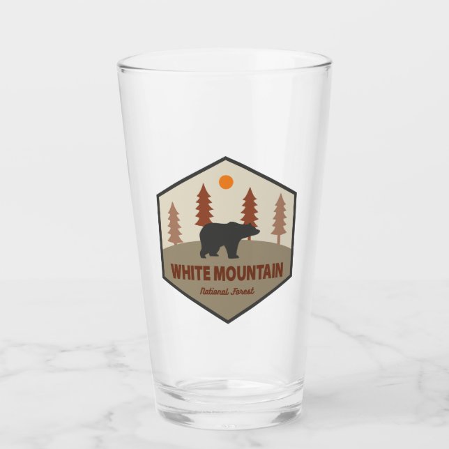 White Mountain National Forest Bear Glass (Front)