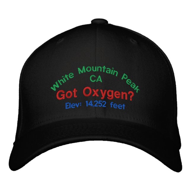 White Mountain Peak California Elevation Cap (Front)