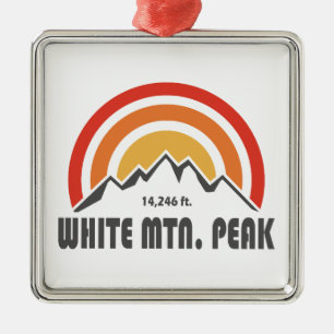 White Mountain Peak California Metal Tree Decoration