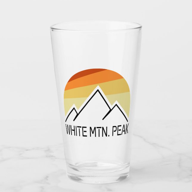 White Mountain Peak California Retro Glass (Front)