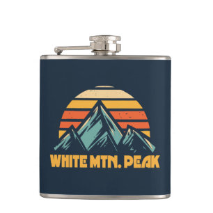 White Mountain Peak California Retro Turquoise Hip Flask