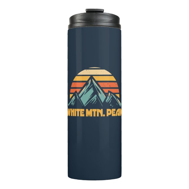 White Mountain Peak California Retro Turquoise Thermal Tumbler (Front)